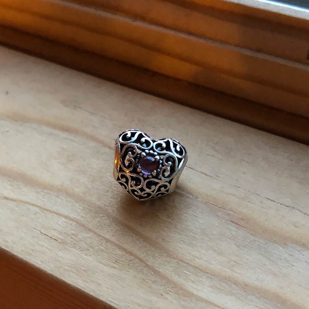 pandora february heart charm